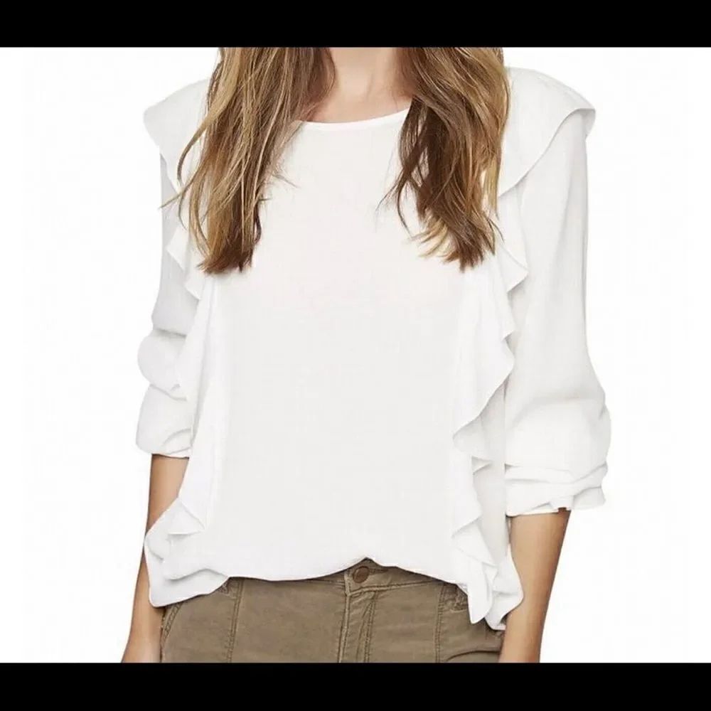 Sanctuary Ruffled LongSleeve Shirt Sz X Small NWT